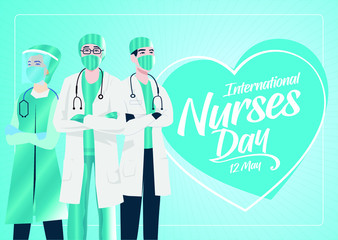 International Nurses Day, Celebration Concept Design. Post.