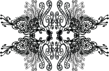 Hand drawing ethnic pattern graphic design vector art