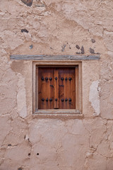 Fototapeta na wymiar Courtyard of Jabreen Castle in Oman. Vertical Photo