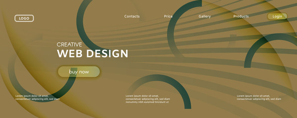 Camouflage Landing Page Design. Abstract Fluid 