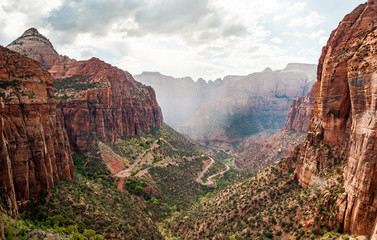 Naklejka premium Valley View of Zion National Park
