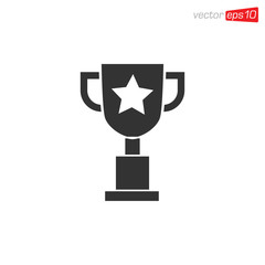 Trophy Icon Design Vector Template