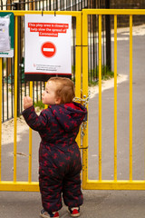 Vincent is disappointed as the playground is closed
