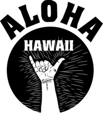 Aloha shaka print and embroidery graphic design vector art © a1vector