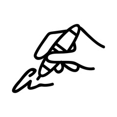 handwriting signature icon vector. handwriting signature sign. isolated contour symbol illustration