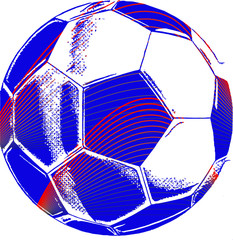 Soccer Ball print embroidery graphic design vector art