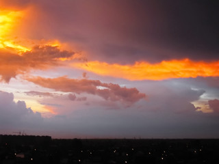 Obraz premium Sunset Sky Clouds