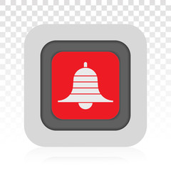 Youtube message notification bell flat icon for apps or websites