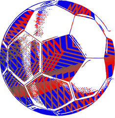 Soccer Ball print embroidery graphic design vector art