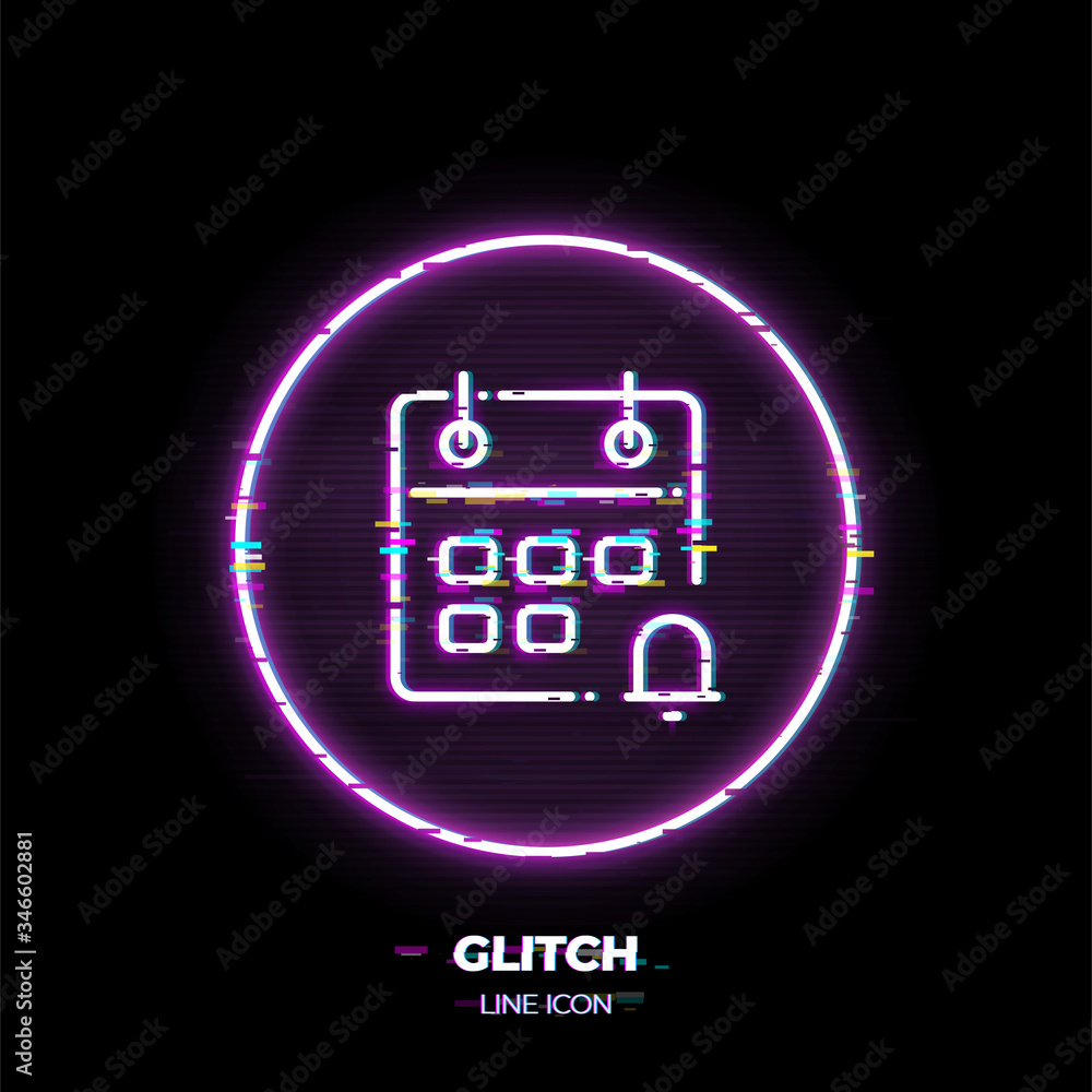 Poster calendar line art vector icon. outline symbol of event reminder. schedule pictogram made of thin str
