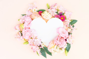 Ranunculus flat lay composition