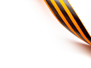 St. George's ribbon isolated on white background. The symbol of the great victory of May 9