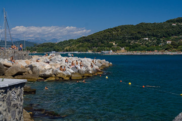 Plaża w Portovenere - Cinque Terre, Liguria, Włochy  - obrazy, fototapety, plakaty