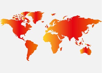 Fototapeta na wymiar world map with red stripes