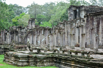 Bayon Temple ruins in the ancient city of Angkor Thom, Cambodia
