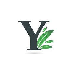 Initial Letter Y Leaf Logo