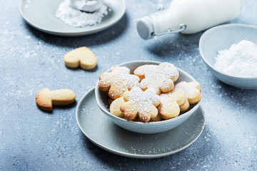 Homemade cookie with powdered sugar