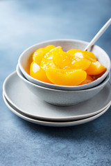 Sweet canned peaches