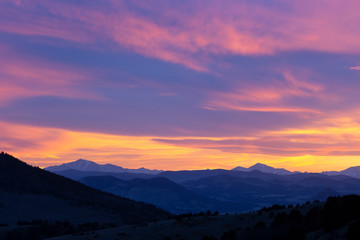 Obraz premium Sunset over the Colorado Rockies