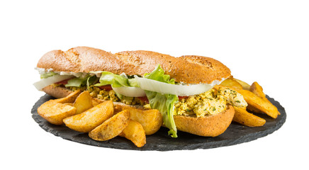 Bocadillo con patatas