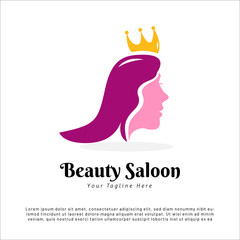 Logo Beauty woman for spa and cosmetic brand