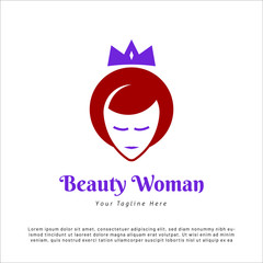 Logo Beauty woman for spa and cosmetic brand