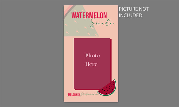 Instagram Story pink watermalon Template