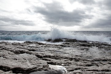 storm on the beach