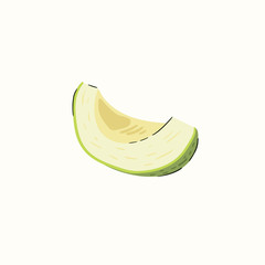 Avocado isolated on a white background. Hand draw cartoon Scandinavian nordic design style for fashion or interior or cover or textile or background.