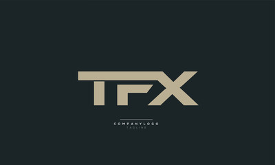 Fototapeta premium TFX Letter Logo Alphabet Design Icon Vector Symbol