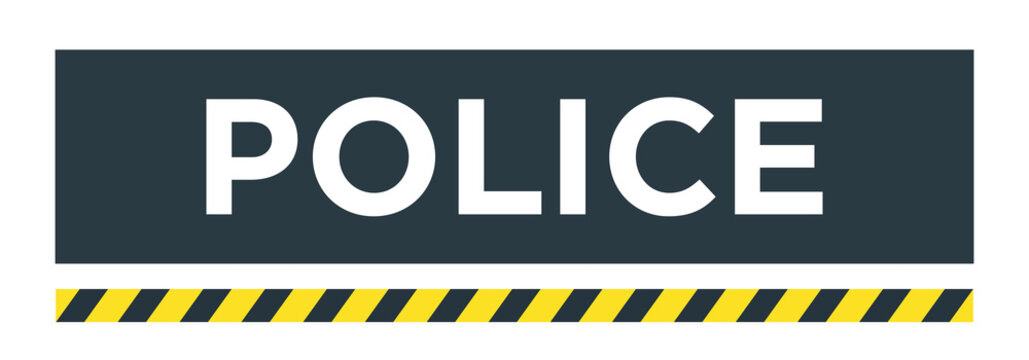 Police sign vector icon flat isolated.