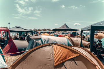 campsite at a festival