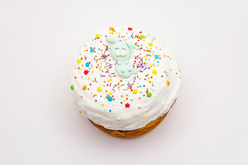 Easter cake isolated on white background
