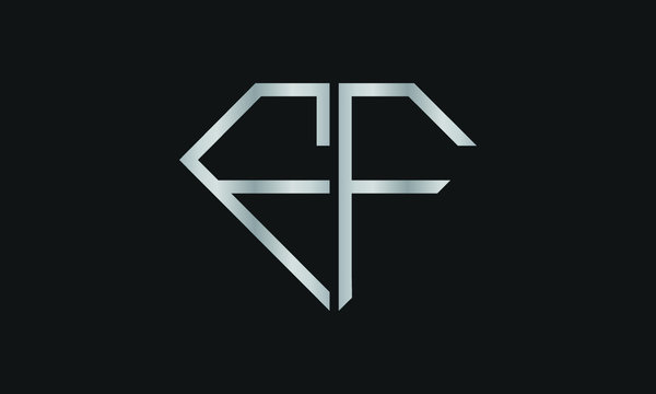 Diamond Shaped Letter F or Letter FF Iconic Logo Design, logo design for Jewelry Company Store.