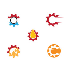 Set Gear Logo Template vector