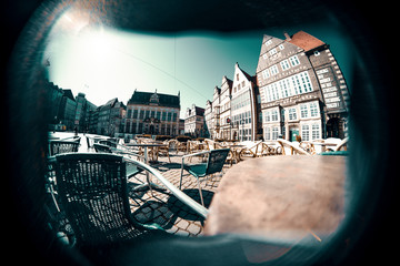 empty marketplace in Bremen Germany