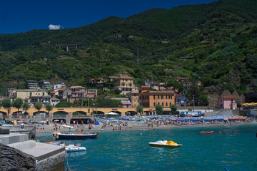 Fototapeta na wymiar Panorama Monterosso Al Mare, Liguria, Włochy