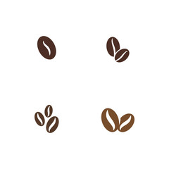 Set Coffee beans Logo Template vector