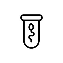 sperm in vitro icon vector. sperm in vitro sign. isolated contour symbol illustration