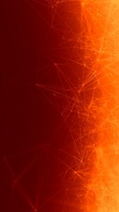 Abstract academic mathematics and tutorial theme. Orange wireframe 3D Illustration on gradient 2160x3840 phone wallpaper background.