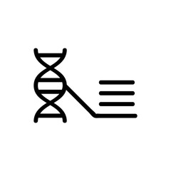 analysis dna icon vector. analysis dna sign. isolated contour symbol illustration