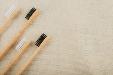 Bamboo toothbrush. Eco-friendly natural bamboo toothbrush - organic, BPA free and durable with ergonomic handle 