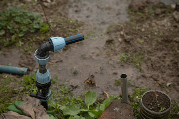 pipe for watering the garden