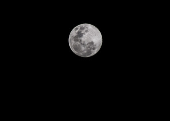 full moon isolated with black backgound