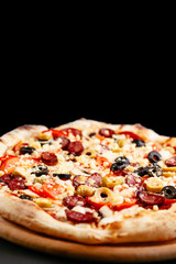 pizza on a white background