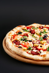 pizza on a white background