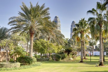 dans les rues de Doha au Qatar