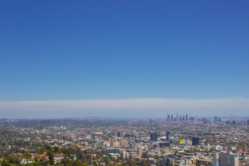 aerial view of the city - los angeles