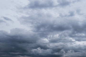 Grey clouds, overcast weather, the approaching thunderstorm