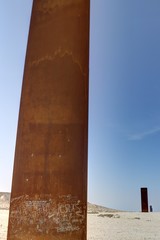 désert du Qatar et formation rocheuse
